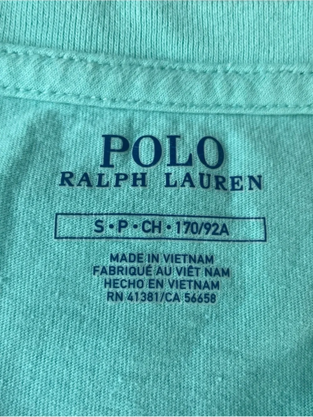 Polo Ralph Lauren Classic Fit V Neck Cotton T-Shirt New Aqua Men’s Size S Pony